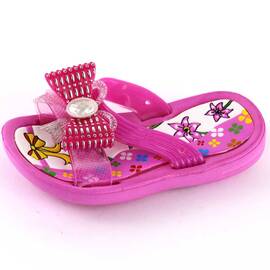 Papuci de copii, din cauciuc, cu fundita  F99-PINK, Culoare (12): Roz, Marime (12): 25 - - Roveli