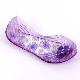 Balerini de copii, moi si usori, cu floare  F-65-PURPLE, Culoare (12): Mov, Marime (12): 33 - - Roveli