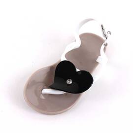 Sandale de copii, flip-flops HEART #2-10-BLACK/GREY, Culoare (12): Gri + Negru, Marime (12): 28 - - Roveli