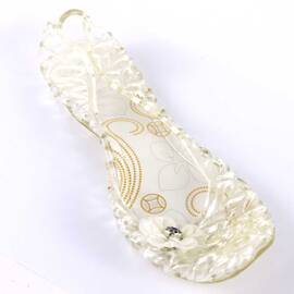 Balerini de dama, din cauciuc, cu floare H197-WHITE, Culoare (12): Alb, Marime (12): 37* - - Roveli