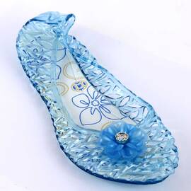 ​Balerini de dama, din cauciuc, cu floare H197-BLUE, Culoare (12): Bleu, Marime (12): 41* - - Roveli