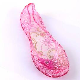 ​Balerini de dama, din cauciuc, cu floare H197-PINK, Culoare (12): Roz, Marime (12): 39* - - Roveli