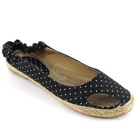 ​Espadrile de dama, decupate, cu elastic la spate 244-BLACK, Culoare (12): Negru, Bej, Marime (12): 37* - - Roveli