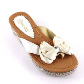 Papuci de dama, flip-flops, cu funda WD-10-WHITE, Culoare (12): Bej, Marime (12): 39* - - Roveli