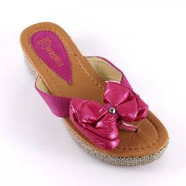 Papuci de dama, flip-flops, cu funda WD-10-ROSE, Culoare (12): Roz, Bej, Marime (12): 38 - - Roveli