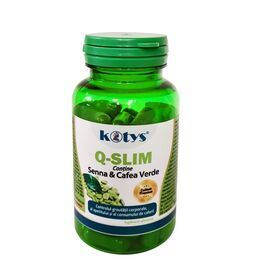 Q Slim cu Senna si Cafea Verde 60 capsule Kotys - - Roveli