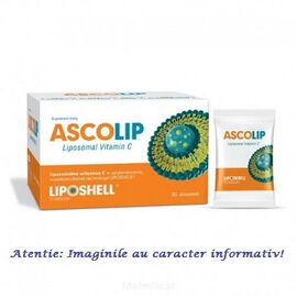 Vitamina C Lipozomala Ascolip 1000 mg 30 plicuri Liposhell - - Roveli