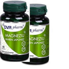 Pachet Magneziu Marin Japonez 60 capsule + 30 capsule DVR Pharm - - Roveli
