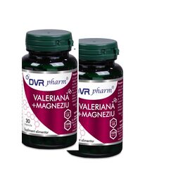 Pachet Valeriana + Magneziu 60 capsule + 30 capsule DVR Pharm - - Roveli
