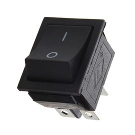 Buton intrerupator auto cu 4 pini, 2 pozitii, negru - - Roveli