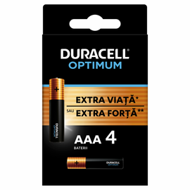 Roveli - Baterii DURACELL Optimum R3 AAA, 4 buc/set-