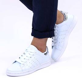 Pantofi casual de dama, confortabili si usori LB632-1-WHITE/SILVER, Culoare (12): Alb, Marime (12): 37** - - Roveli
