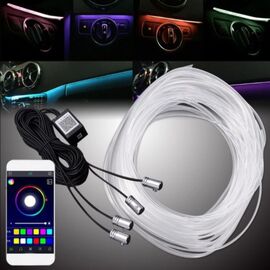 Set Fir Neon RGB 6m, Bluetooth, cu telecomanda - - Roveli
