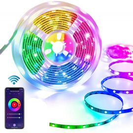 Banda LED RGB, controlabila prin aplicatie, 5 m - - Roveli