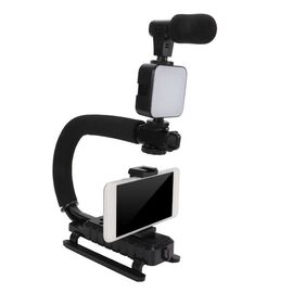 Roveli - Stabilizator pentru telefon si camera video ZJ010, LED, microfon-