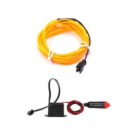 Banda neon auto, flexibila, 12V, 2m, portocaliu - - Roveli