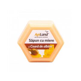 Sapun Natural cu Miere si Ceara de Albine 100 g ApiLand - - Roveli
