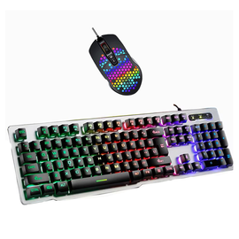 Roveli - Set tastatura si mouse gaming K809, USB, iluminare RGB-