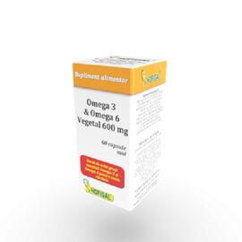 Roveli - Omega 3 si Omega 6 Vegetal 600 mg 60 capsule moi Hofigal-