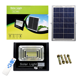 Proiector LED cu panou solar, telecomanda, 300W - - Roveli