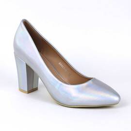 Pantofi de dama eleganti, cu toc mediu 88443-9D-SILVER, Culoare (12): Argintiu, Marime (12): 39 - - Roveli