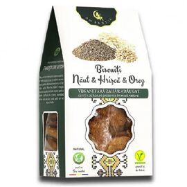 Biscuiti Vegani cu Naut Hrisca si Orez Fara Zahar Adaugat 130 g Hiper Ambrozia - - Roveli