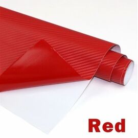 Folie colantare auto Carbon 3D Professional - ROSU (1m x 1,52m) - - Roveli