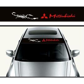 Sticker parasolar auto MITSUBISHI (126 x 16cm) - - Roveli