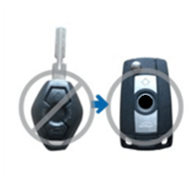 Carcasa cheie briceag BMW, 3 butoane (transformare) - - Roveli