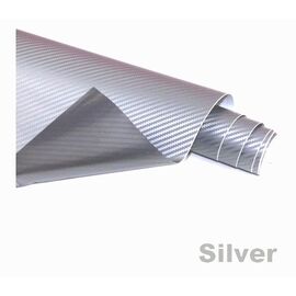 Folie colantare auto Carbon 3D Professional - ARGINTIU (1m x 1,52m) - - Roveli