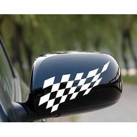 Sticker oglinda RACE FLAG (set 2 buc.) - - Roveli