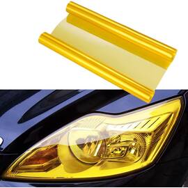 Folie protectie faruri / stopuri auto - Galben (pret/m liniar) - - Roveli