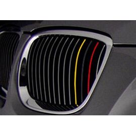 Sticker auto pentru grila aer model BMW German Flag (3 buc - 35cm x 1cm) - - Roveli