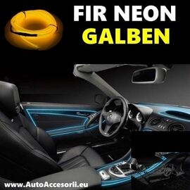 Fir NEON culoare GALBEN (lungime 1M) - - Roveli