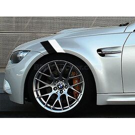 Sticker ornament auto BMW FLAG - BLACK/WHITE (20cm x 12cm) - - Roveli