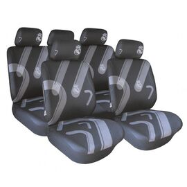 Set huse scaune auto REAL MADRID, fata si spate, 9 buc. - - Roveli