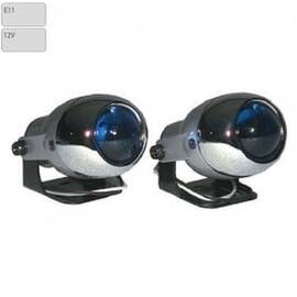 Set 2 proiectoare ceata cromate,FISH EYE bec H3 12V 55W - - Roveli