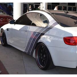 Sticker ornament auto model BMW ///M Power GREY (126cm x 27cm) - - Roveli