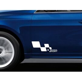 Stickere portiere Sport Flag - SKODA (set 2 buc) - - Roveli