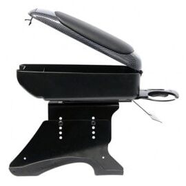 Cotiera auto universala Carpoint carbon, tapitata cu vinil negru - - Roveli