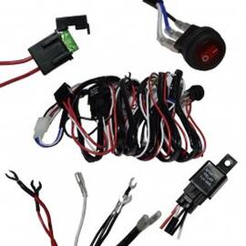 Cablaj proiectoare cu LED-LED BAR Off Road ATV Jeep cu releu 40A Comutator rotund siguranta 30A pentru 2 proiectoare / 2 leduri - - Roveli