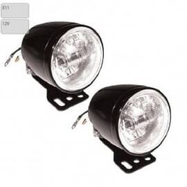 Set 2 proiectoare auto Carpoint 12V 55W cu bec H3 , rotunde carcasa de metal/aluminiu dimensiuni 60 mm. cu lumina de ceata - - Roveli
