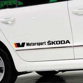 Sticker auto lateral SKODA V (set 2 buc.) - - Roveli