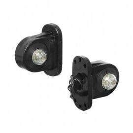 Lampa gabarit auto 12V/ 24V cu LED, rotunda Rosu - Alb, 97x68mm, cu cablu, Stanga, 1 buc. - - Roveli