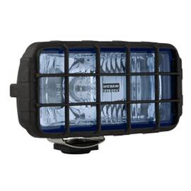 Proiector auto Wesem 12/24V bec H3 182x86x81mm geam albastru carcasa de plastic neagra, cu lumina de drum , 1 buc. - - Roveli