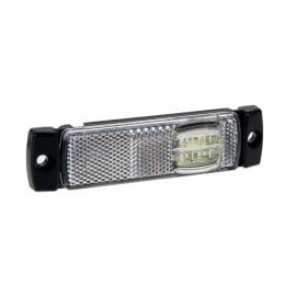 Lampa gabarit auto 12/24V dreptunghiulara Alba cu Leduri, 130x32x14.5mm , 1 buc. - - Roveli