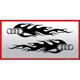 Set 2 buc. stickere portiere AUDI - - Roveli