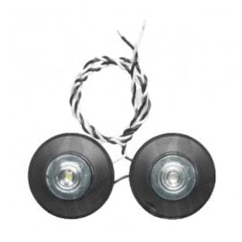 Set becuri tip led pentru lampi gabarit cu brat , diametru 60.5mm, culoare rosu si alb, 12V/ 24V - - Roveli