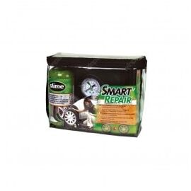 Kit Anti-Pana Slime Smart Repair 473ml + Compresor aer 12V pentru anvelope fara camera lichid reparatie pana instant - - Roveli