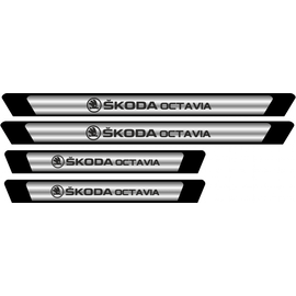 Set protectii praguri CROM - Skoda Octavia - - Roveli